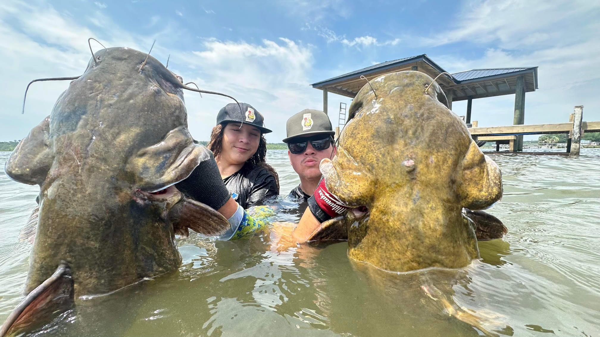 Hand-fishing in South Carolina is legal in many bodies of water. Always fish with a partner.