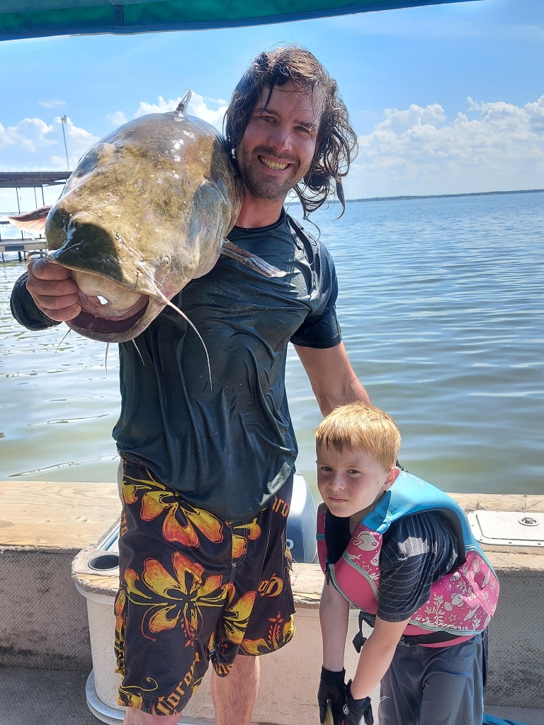 Texas Noodling for Catfish with Father & Son. 