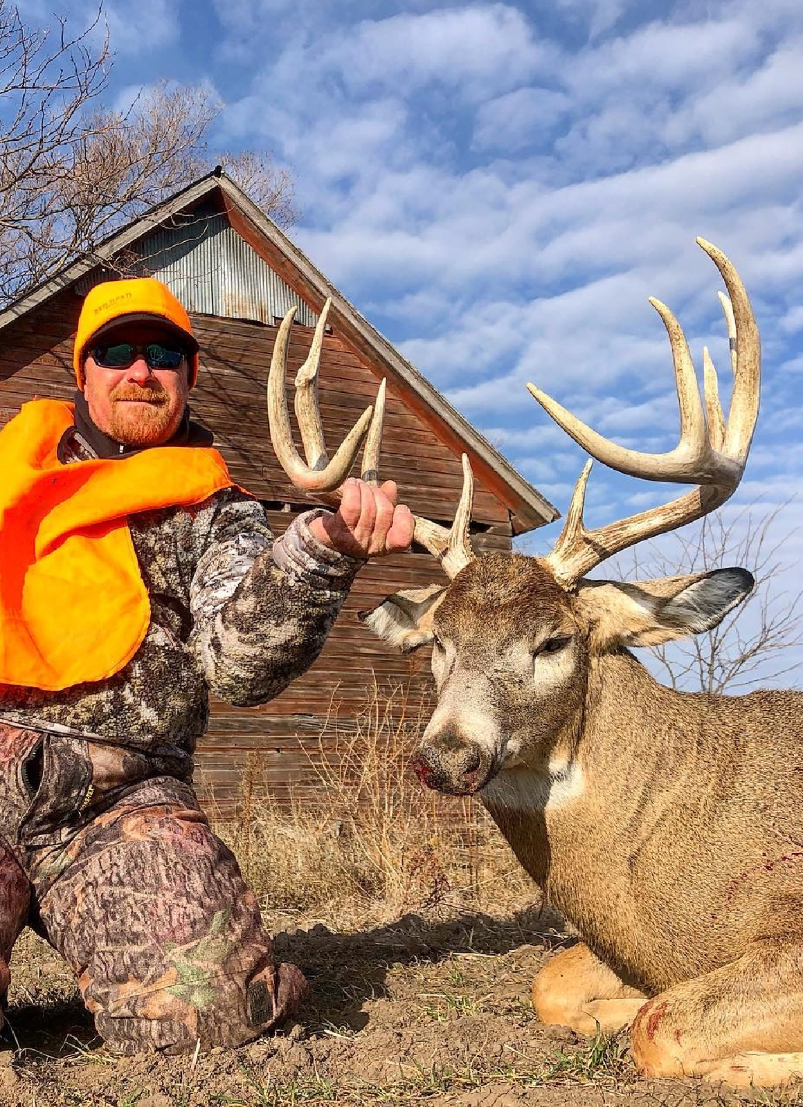 Hunter shown with turkey in Texas during a Spring Texas Turkey Hunt.